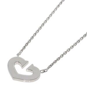 Cartier C Heart Necklace 18K White Gold